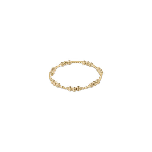 Dignity Joy Pattern 5mm Bead Bracelet - Gold