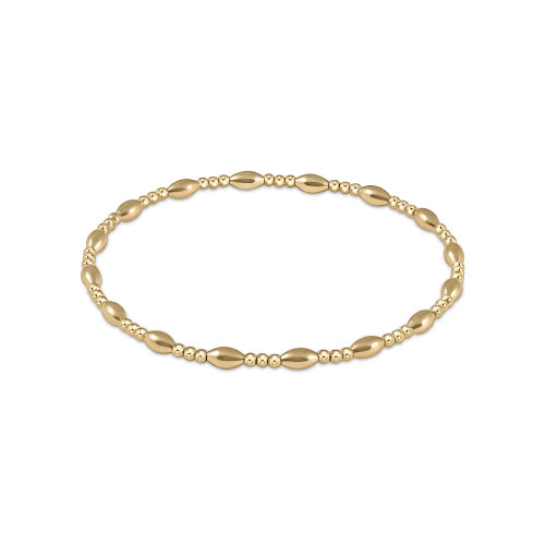 Harmony Sincerity Pattern 2mm Bead Bracelet - Gold