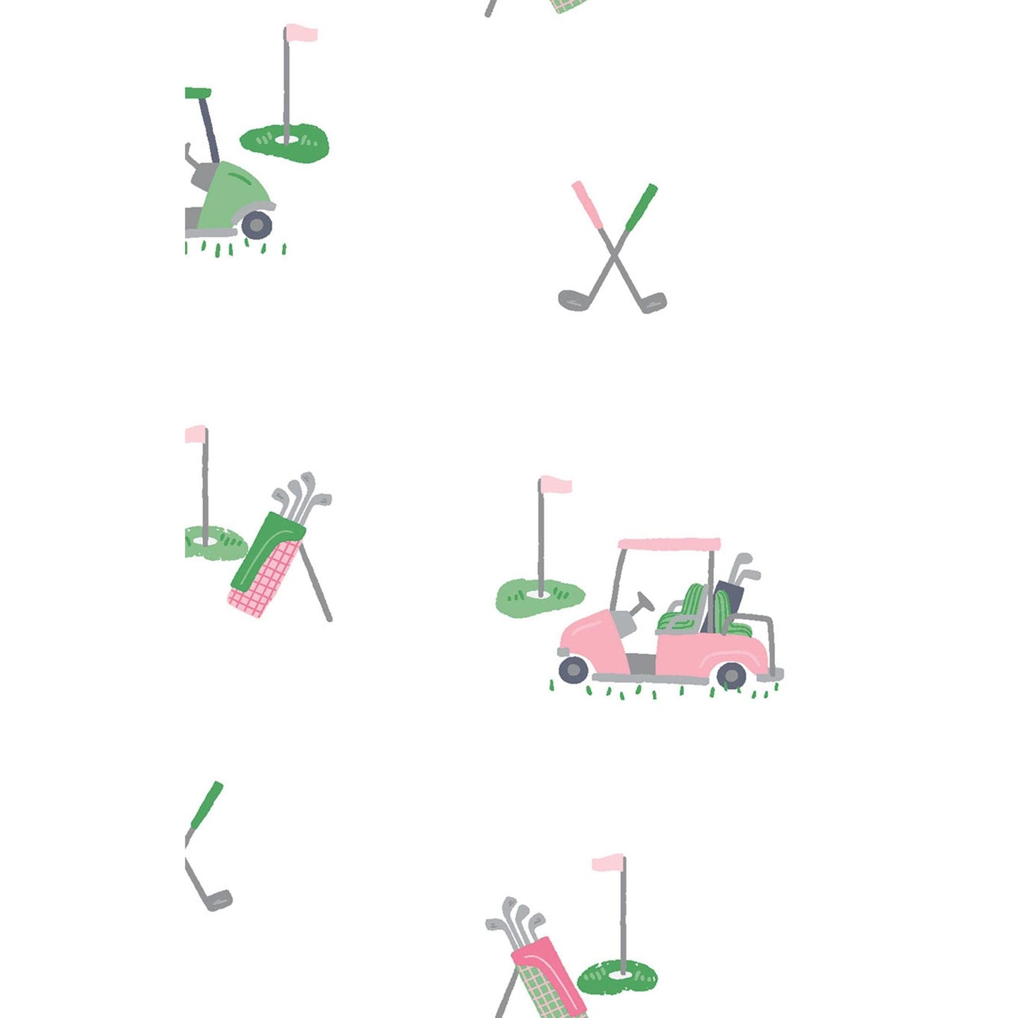Baby Golf Carts - Pink - Smocked Peter Pan Snap Footie