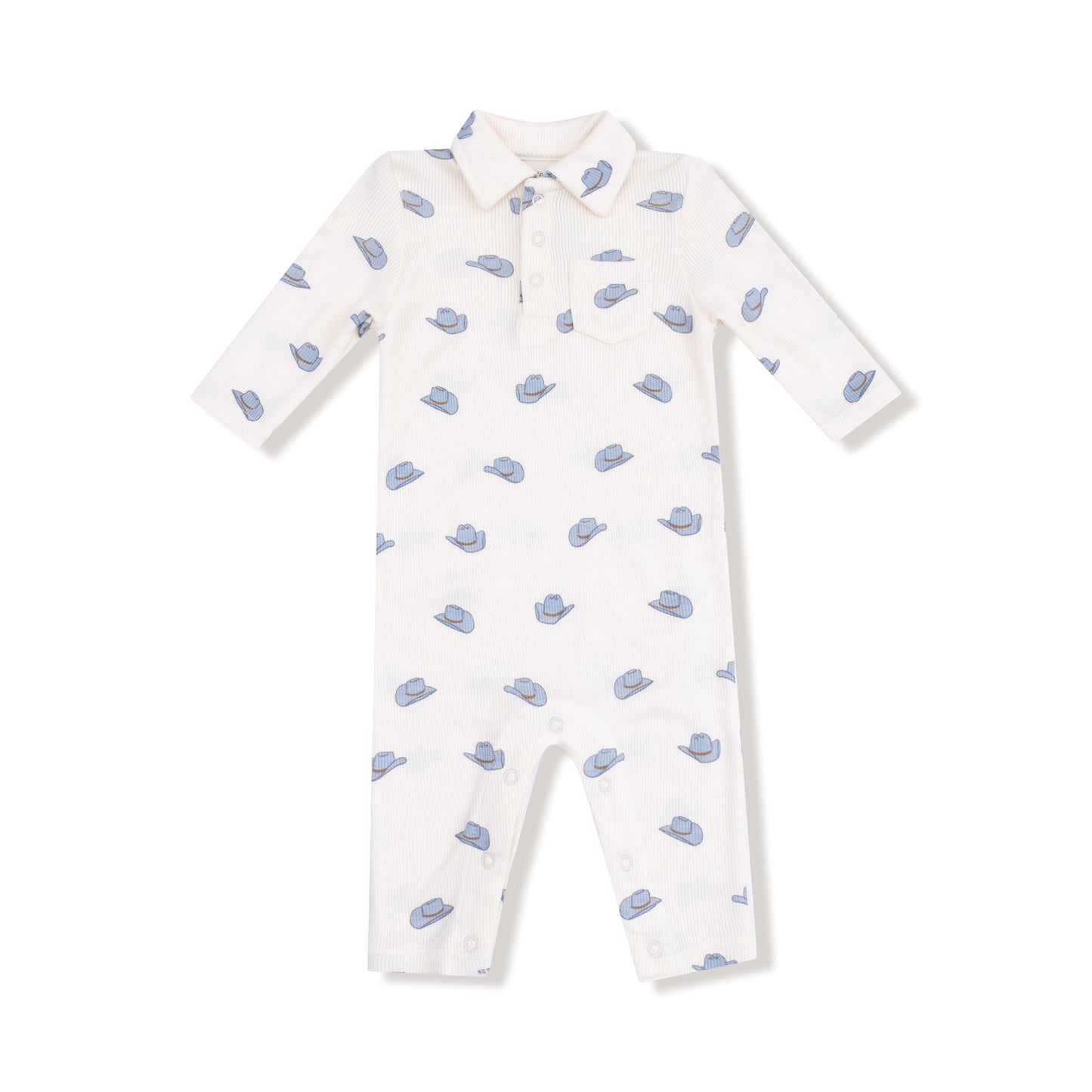 Petite Cowboy Hats - Polo Romper