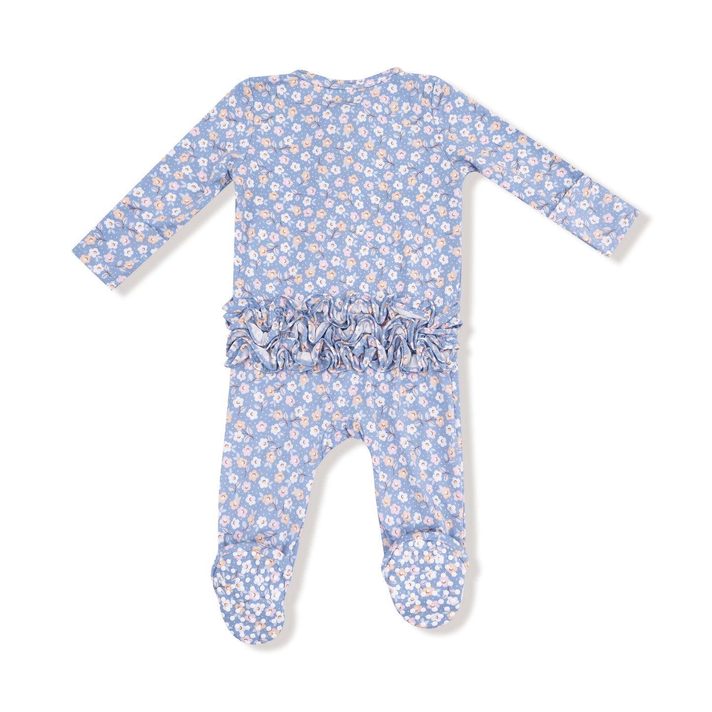 2 Way Zipper Ruffle Back Footie - Country Calico