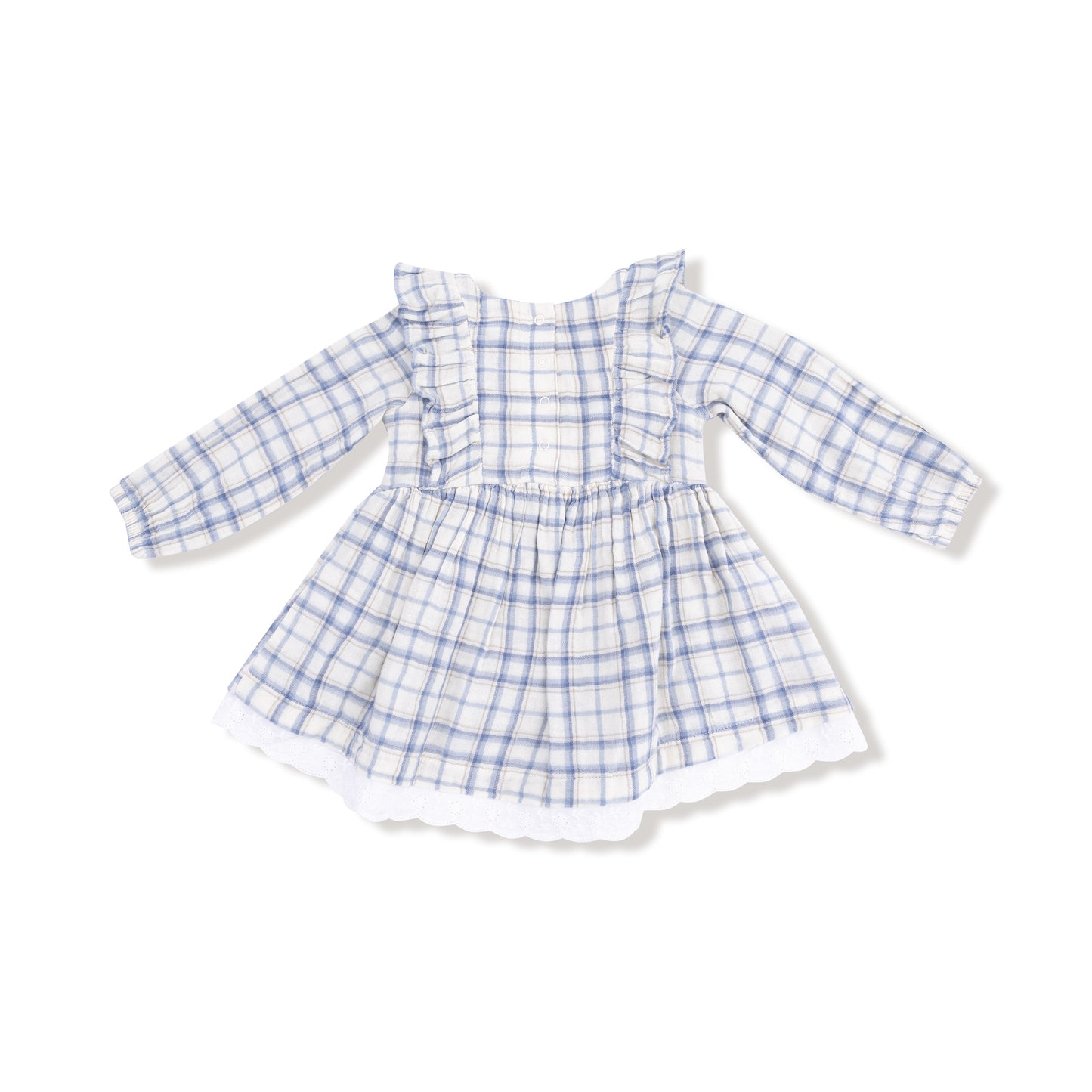 Long Sleeve Dress and Bloomer (2T to 4T Dress Only) - Blue Plaid