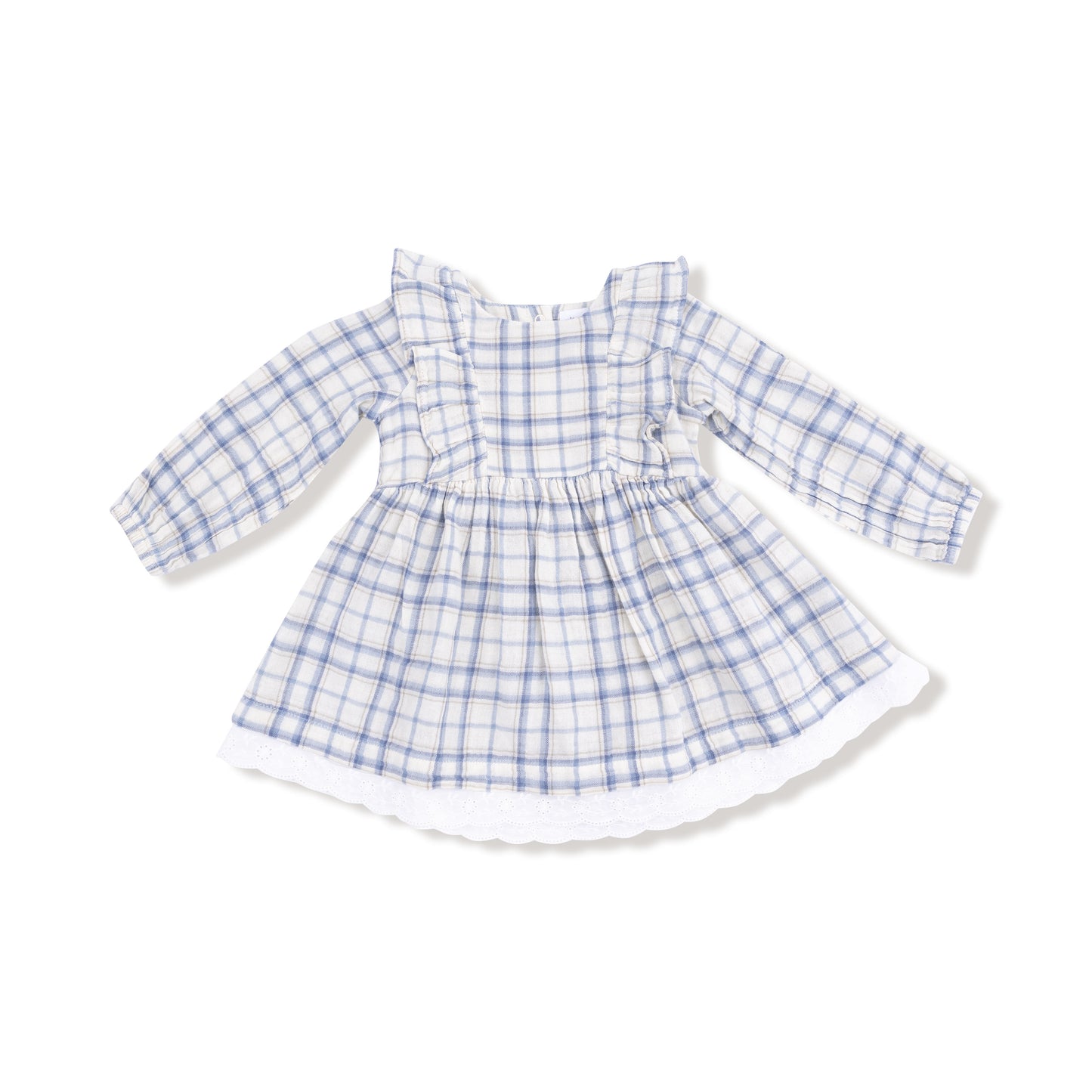 Long Sleeve Dress and Bloomer (2T to 4T Dress Only) - Blue Plaid