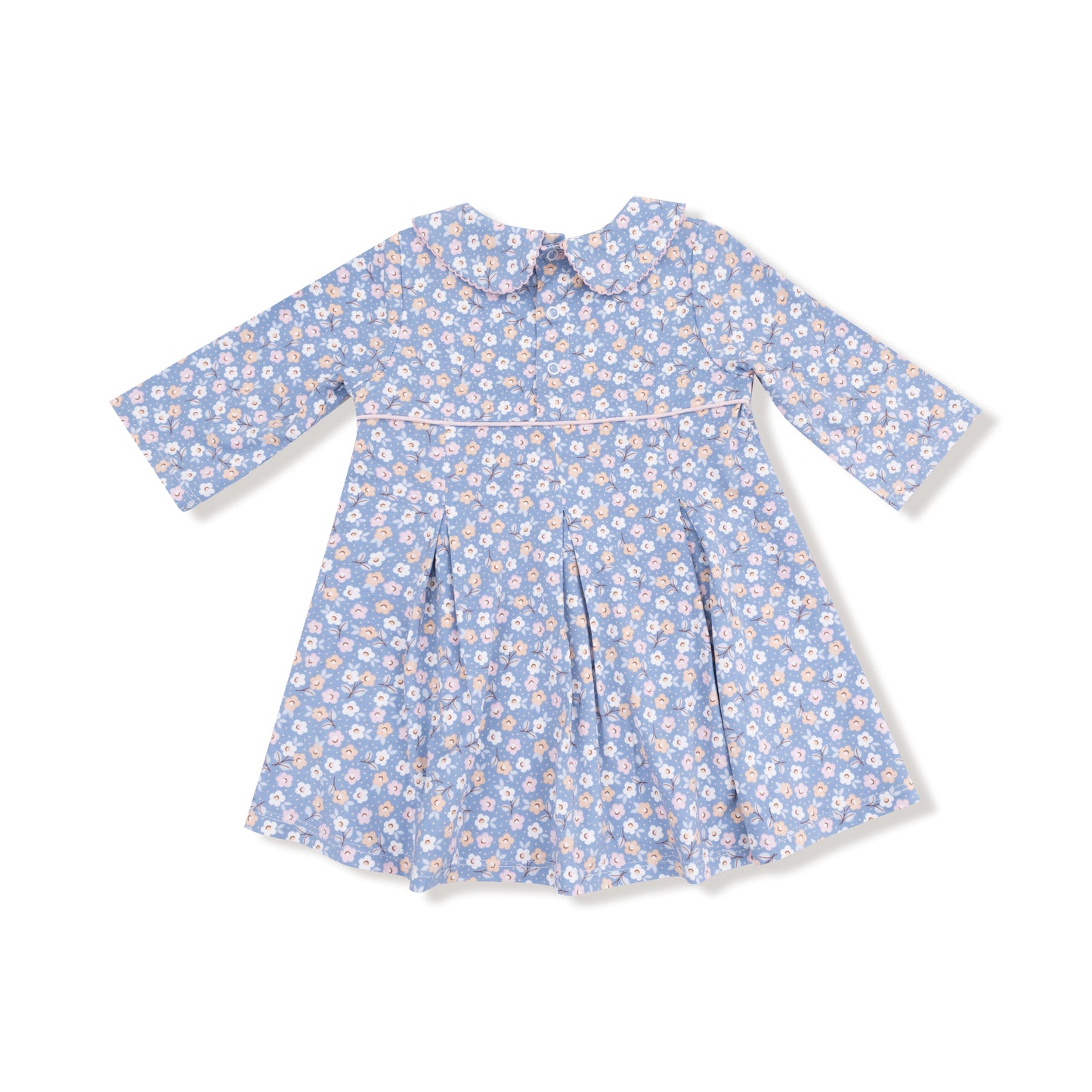 Box Pleat Dress w/ 3/4 Sleeve + Peterpan Collar & Leggings - Country Calico