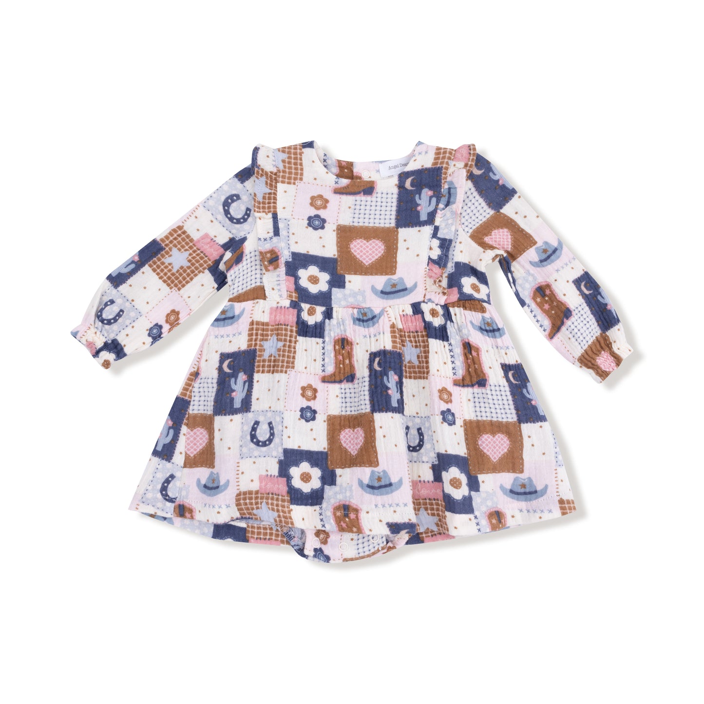 Ruffle Long Sleeve Bubble with Skirt - Patchwork Cowgirl