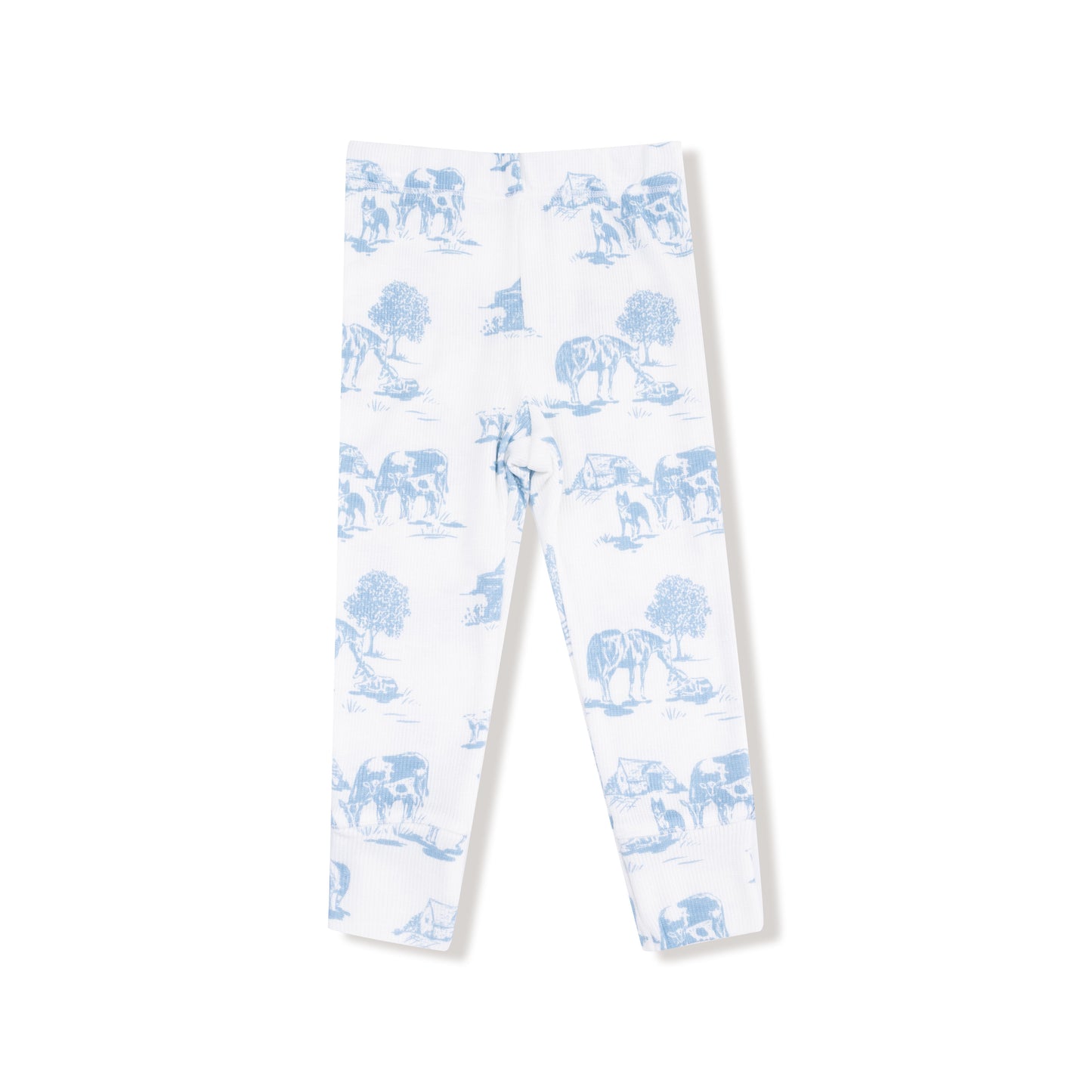 Long Sleeve Loungewear Set - Farm Toile Blue