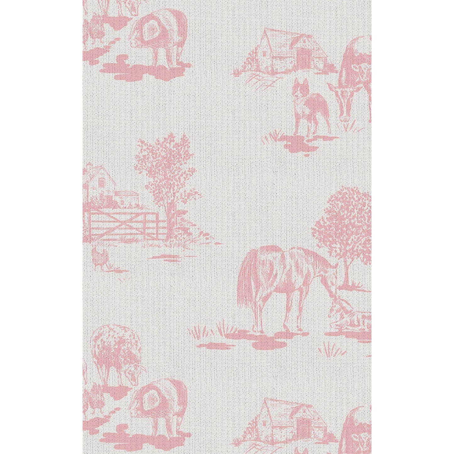 Long Sleeve Loungewear Set - Farm Toile Pink