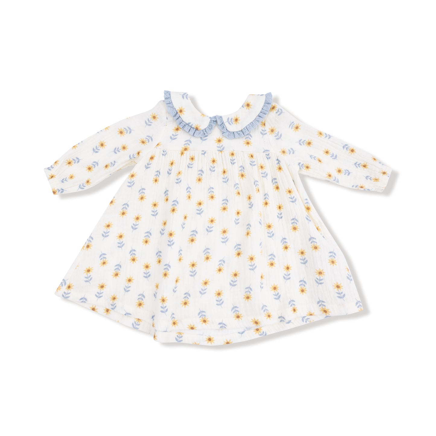 Peter Pan Collar Dress and Leggings - Western Sunflower