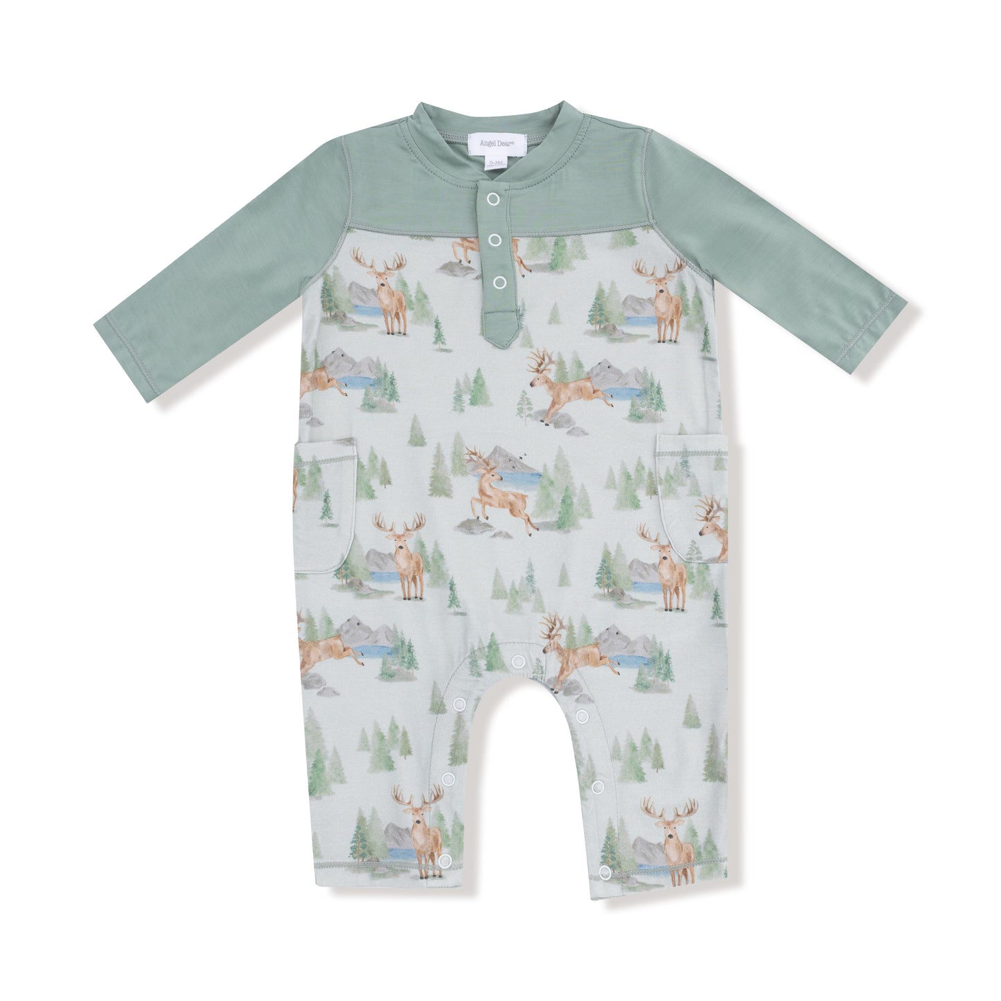 Romper with Contrast Sleeve - Buck Deer