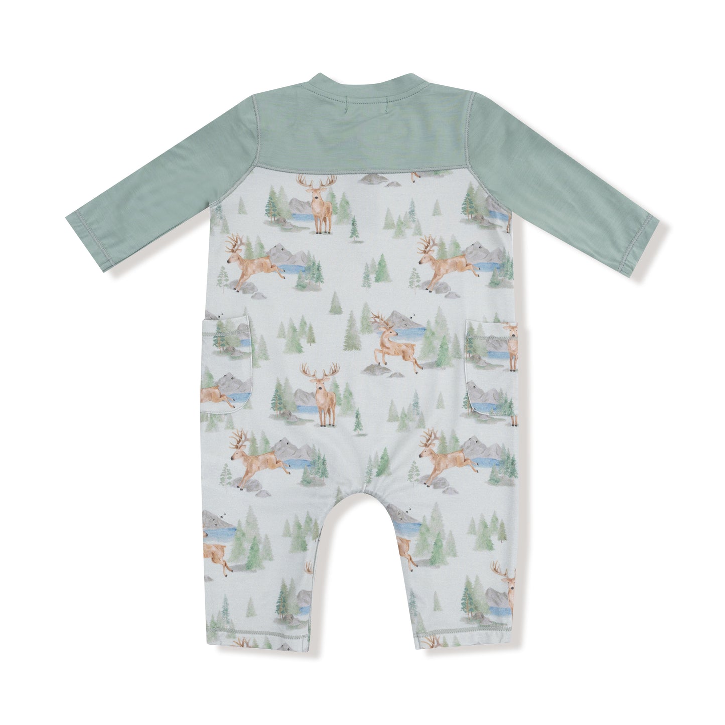 Romper with Contrast Sleeve - Buck Deer