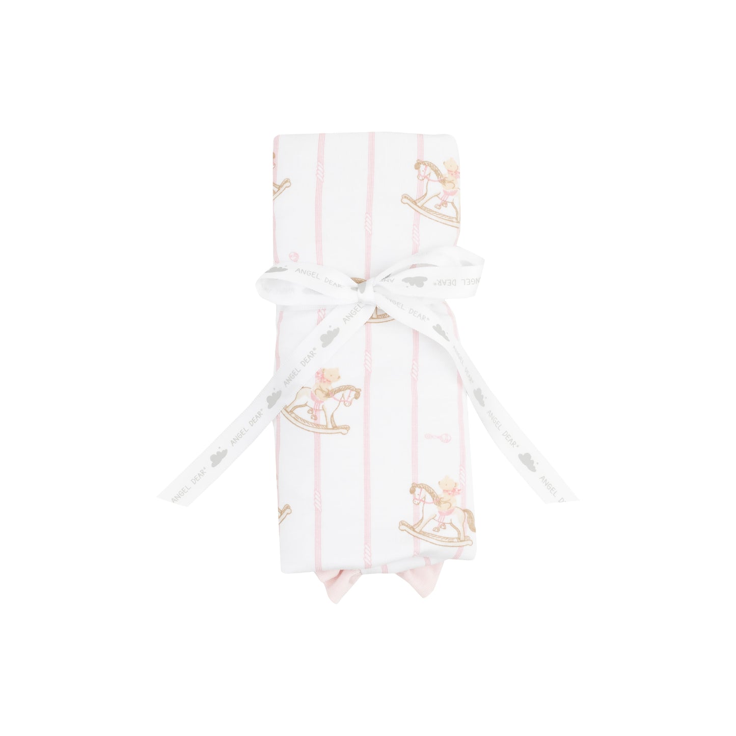 Ruffle Burp Cloth - Vintage Rocking Horse Pink - 22X10