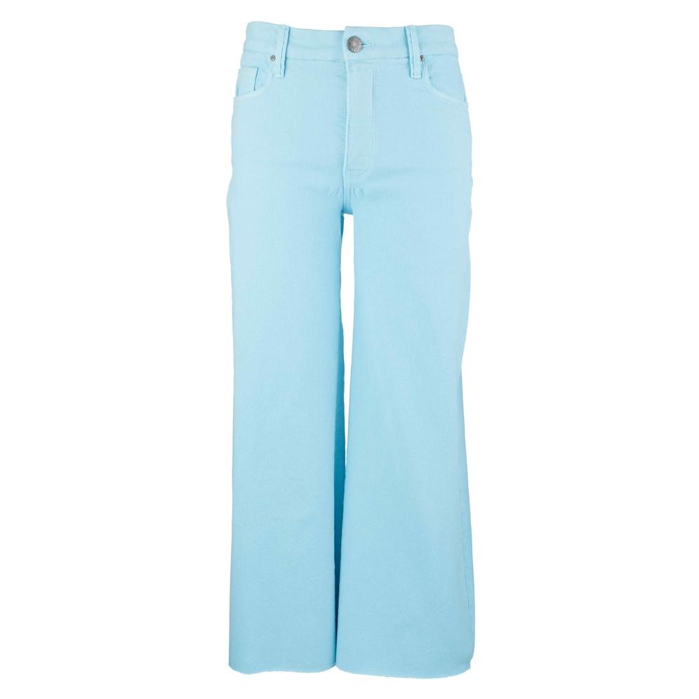 Meg High Rise Wide Leg Raw Hem - Capri Blue