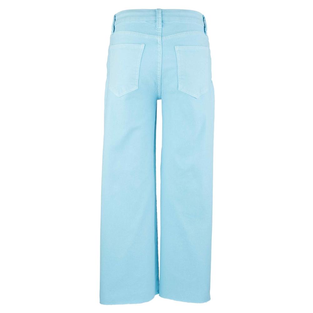 Meg High Rise Wide Leg Raw Hem - Capri Blue