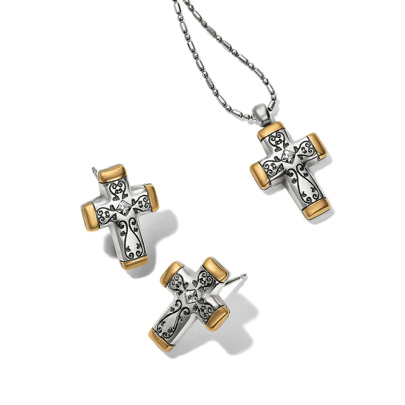 Venezia Cross Large Reversible Necklace