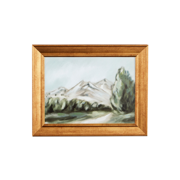 Mountain Landscape Framed Canvas