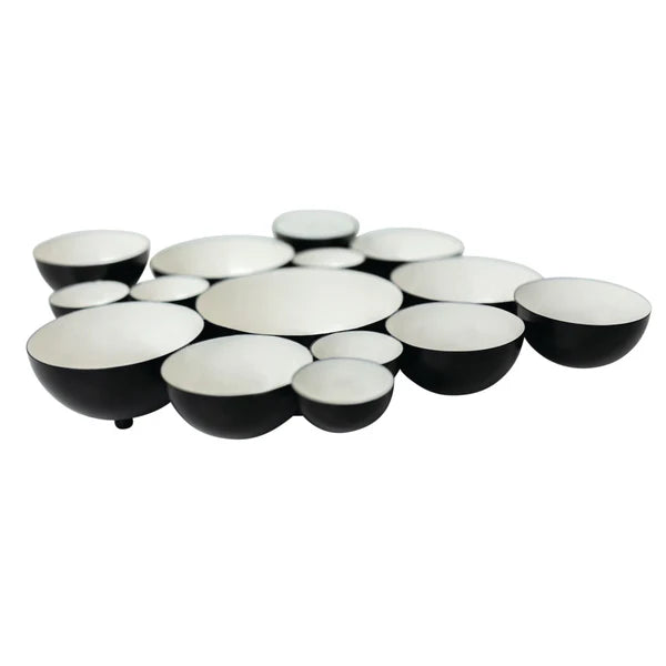black and white bubble bowl