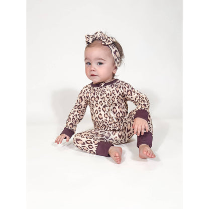 Classic Leopard  - LS Convertible Zip PJs