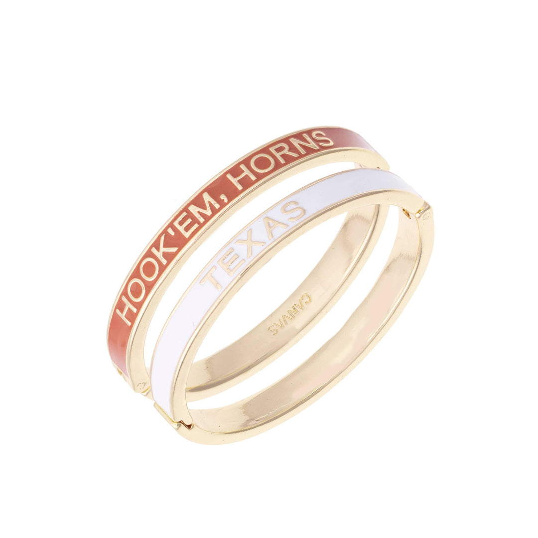 Texas Longhorns Skinny Enamel Hinge Bangle