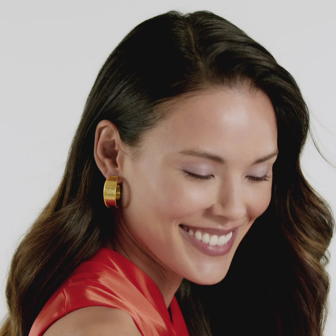 Julie Vos Savoy Hoop Earrings - 24K Gold Plate