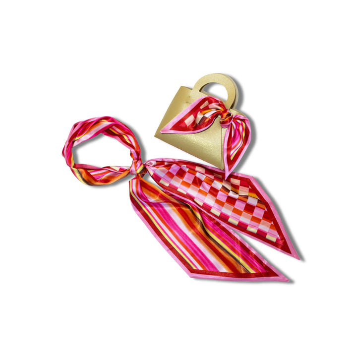 Winton &amp; Waits Checkmate Accessory Scarf | Twilly Style Hair &amp; Bag Scarf