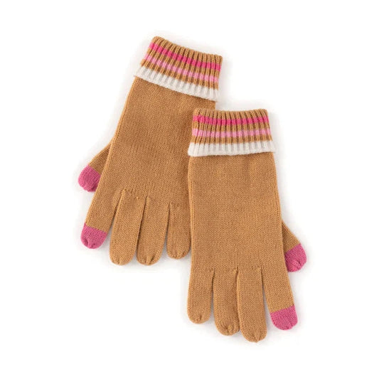 Shiraleah Maeve Touchscreen Gloves, Tan