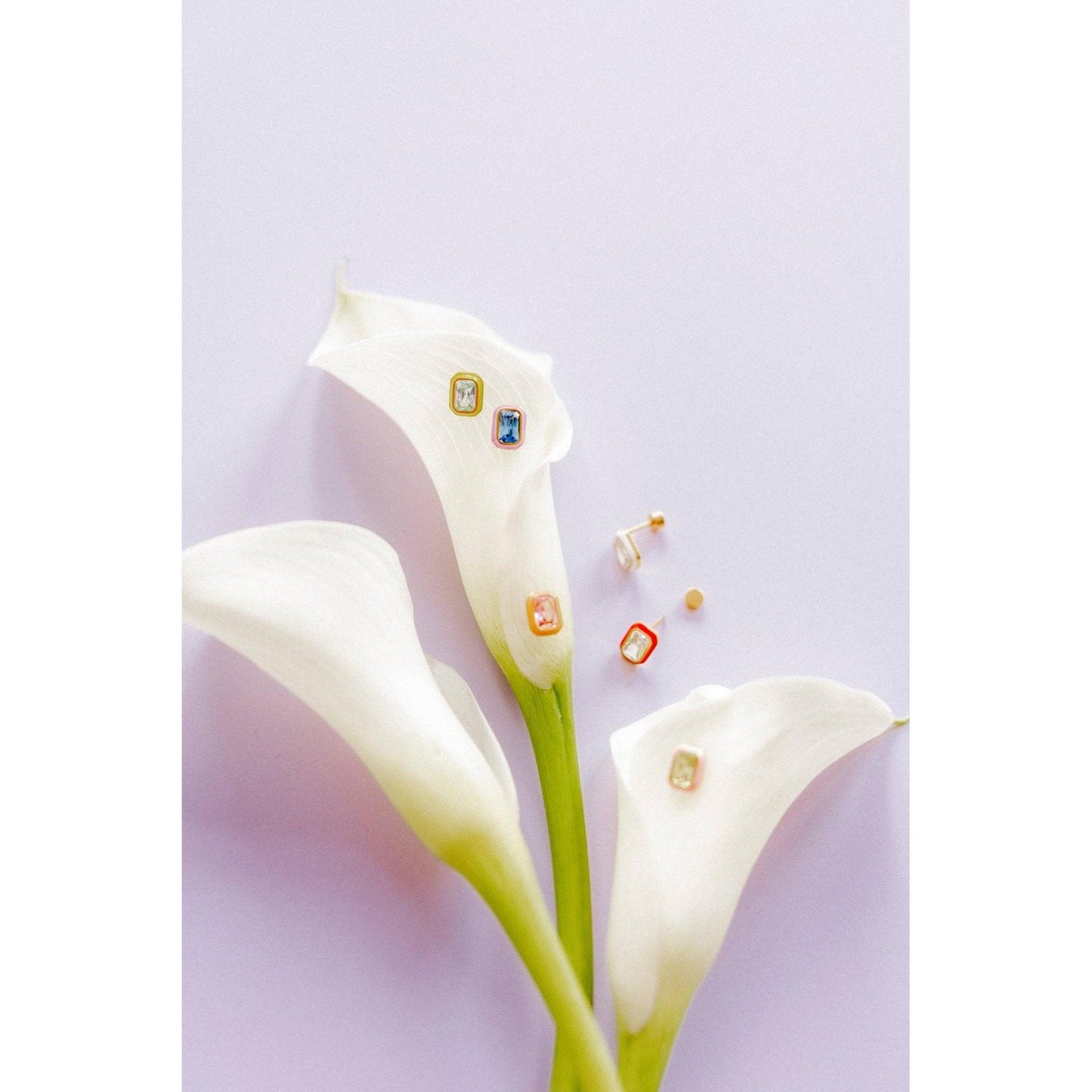 Screwback Stud Earrings - Whitney Orange Sherbert