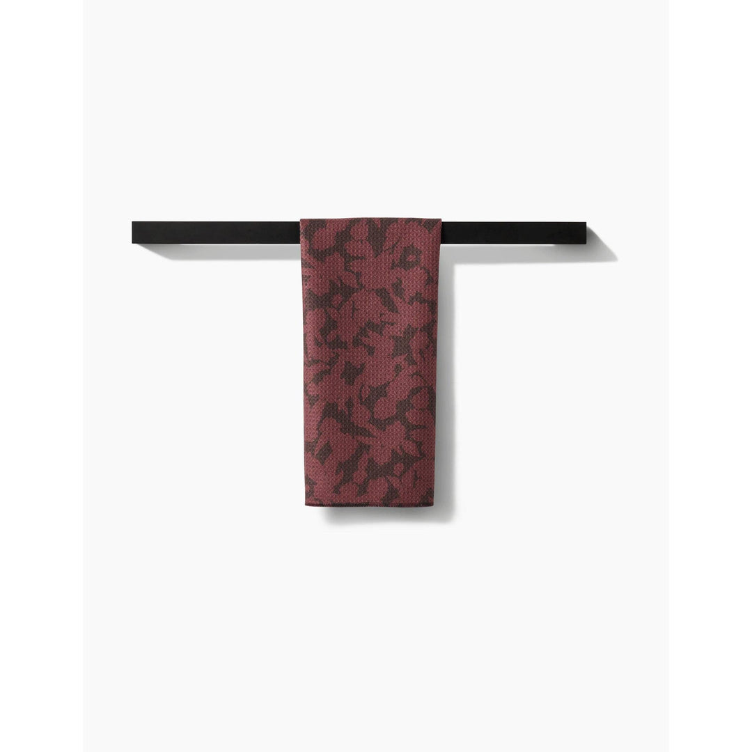 Wild Wood Maroon Tea Towel