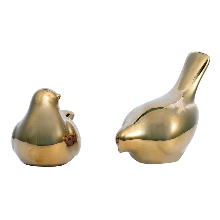 Chirp Birds, Gold (Set of 2)