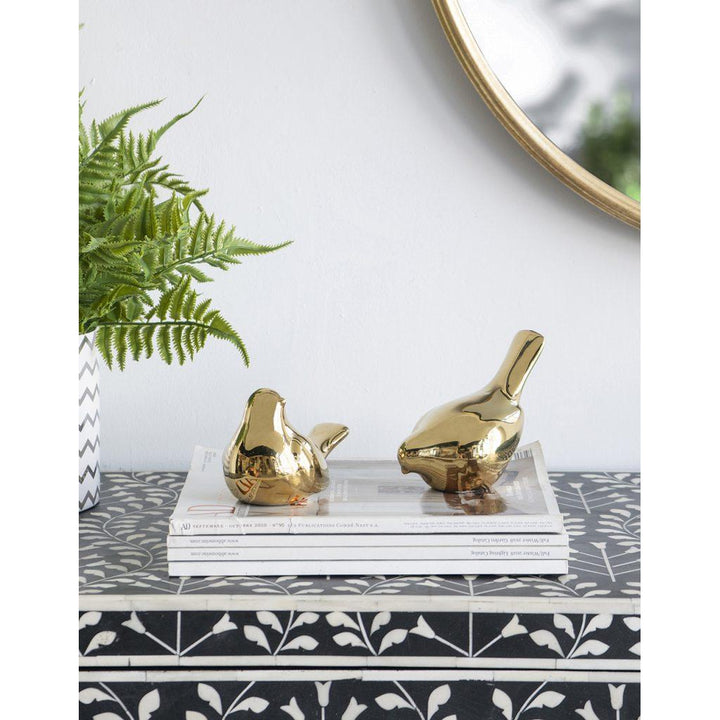 Chirp Birds, Gold (Set of 2)