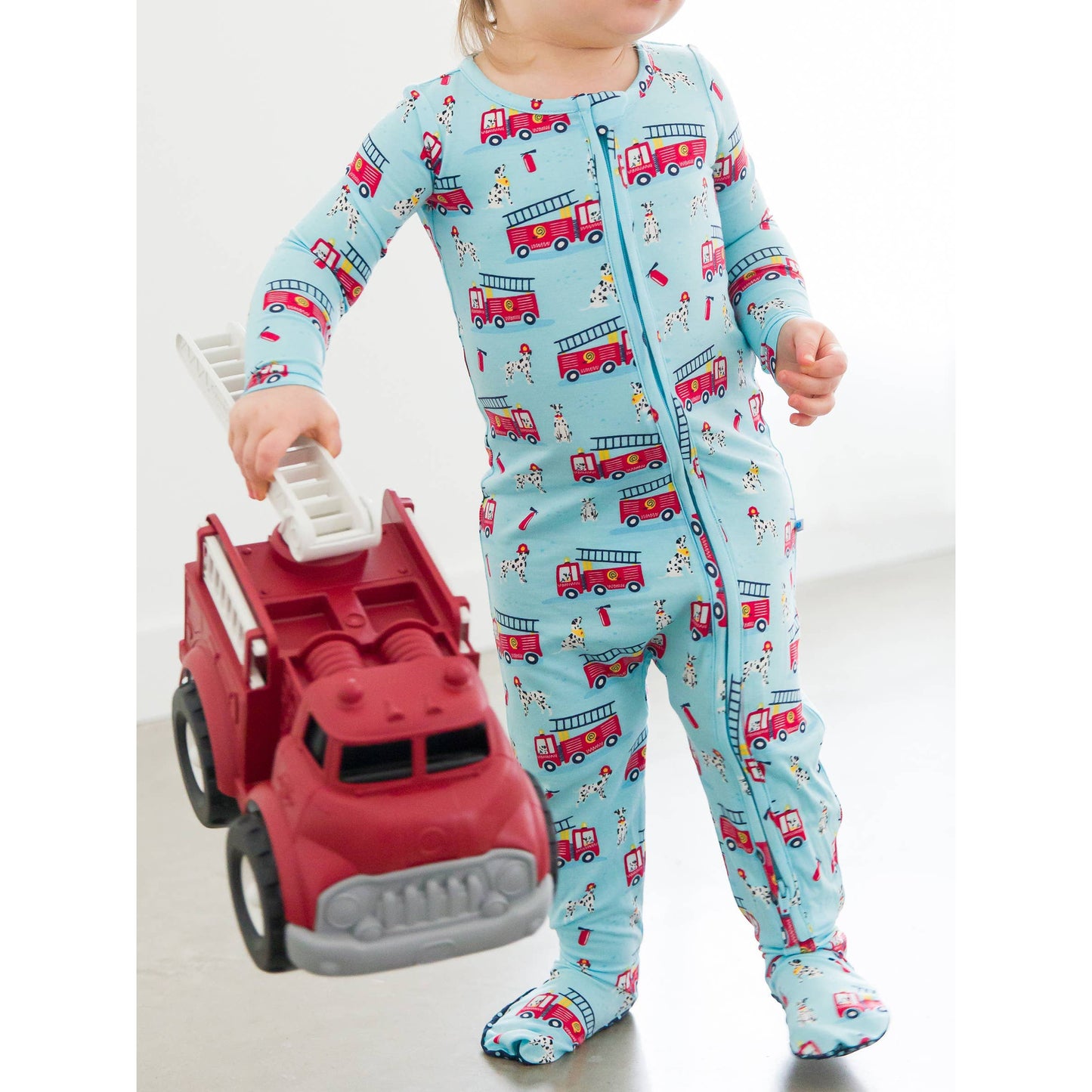 Baby Boys Paws To The Rescue Bamboo Viscose Footed One Piece Pajama