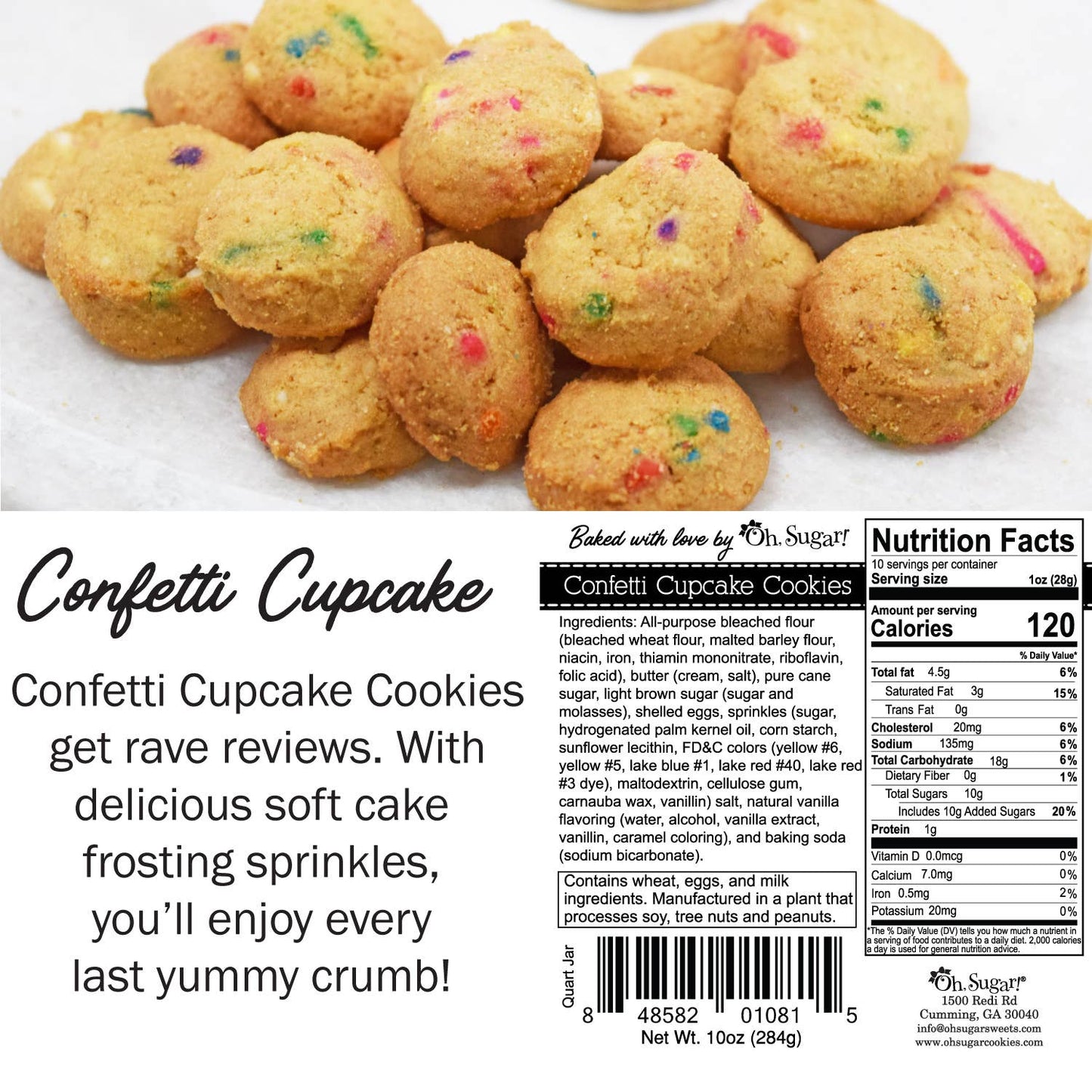 PERSONALIZED Christmas Cookie Quart Jars (Label PHTS)