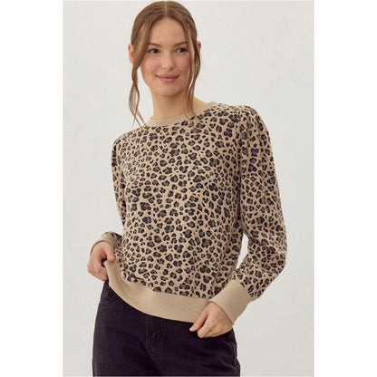 The Rory Leopard Puff Sleeve Sweatshirt