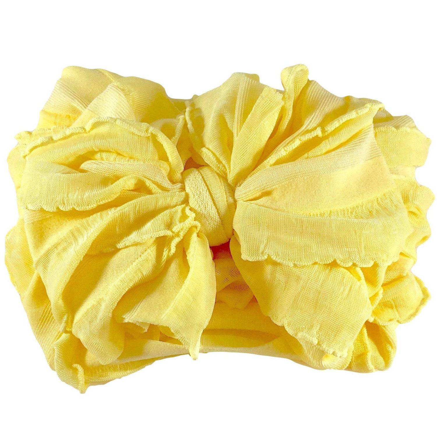 Buttercup Yellow Ruffled Headband for Baby and Toddler by Rockin Royalty