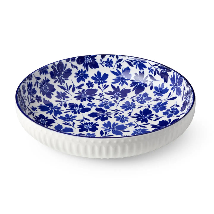 Madison Blue &amp; White Porcelain Large Serving Bowl (12") by Certified International