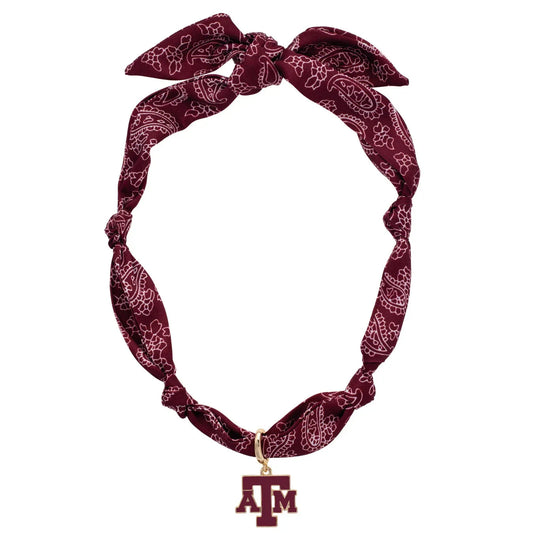 Texas A&M Aggies Logo Bandana Scarf Necklace