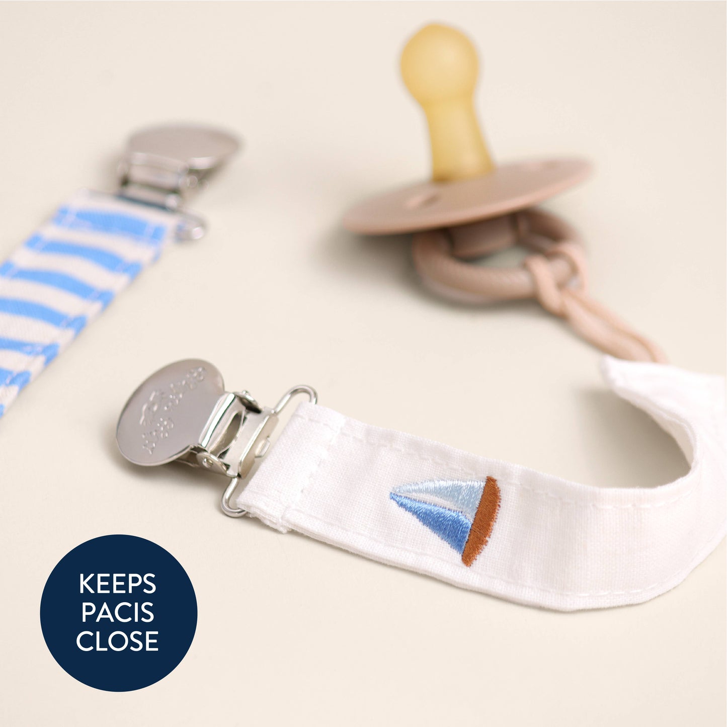 Itzy Ritzy Itzy Clip™ - Fabric Pacifier Strap (2-Pack)