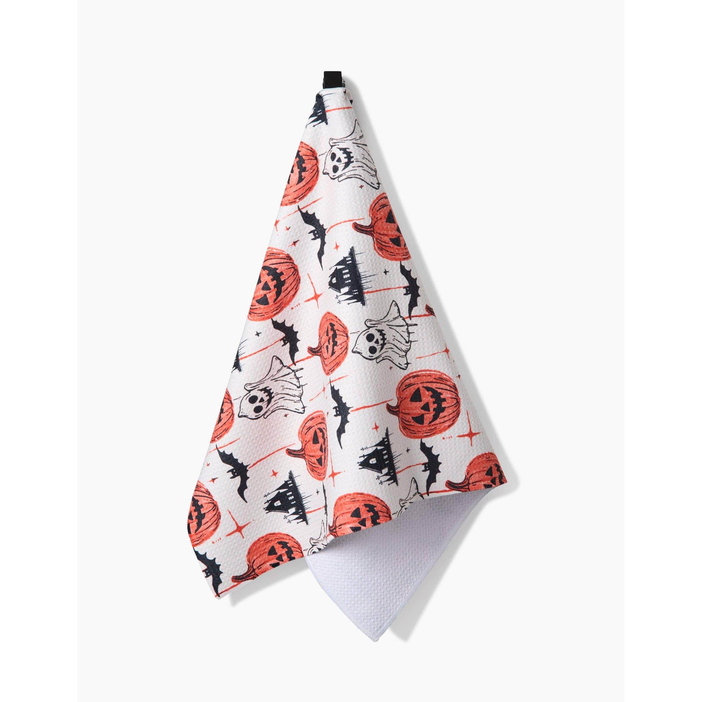 Halloween Is Here Geometry Tea Towel