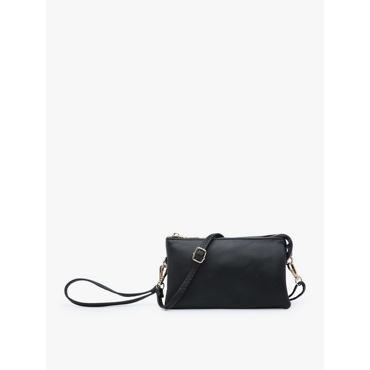 Jen &amp; Co Riley Monogrammable Crossbody Wristlet | 3 Compartment Vegan Leather Bag