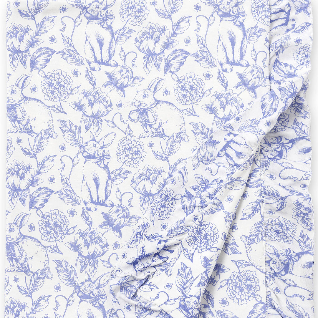 Easter Bunny Toile Bamboo Stroller Blanket