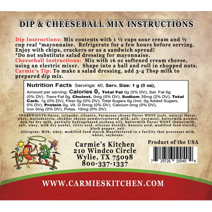 Jalapeno Ranch Dip Mix
