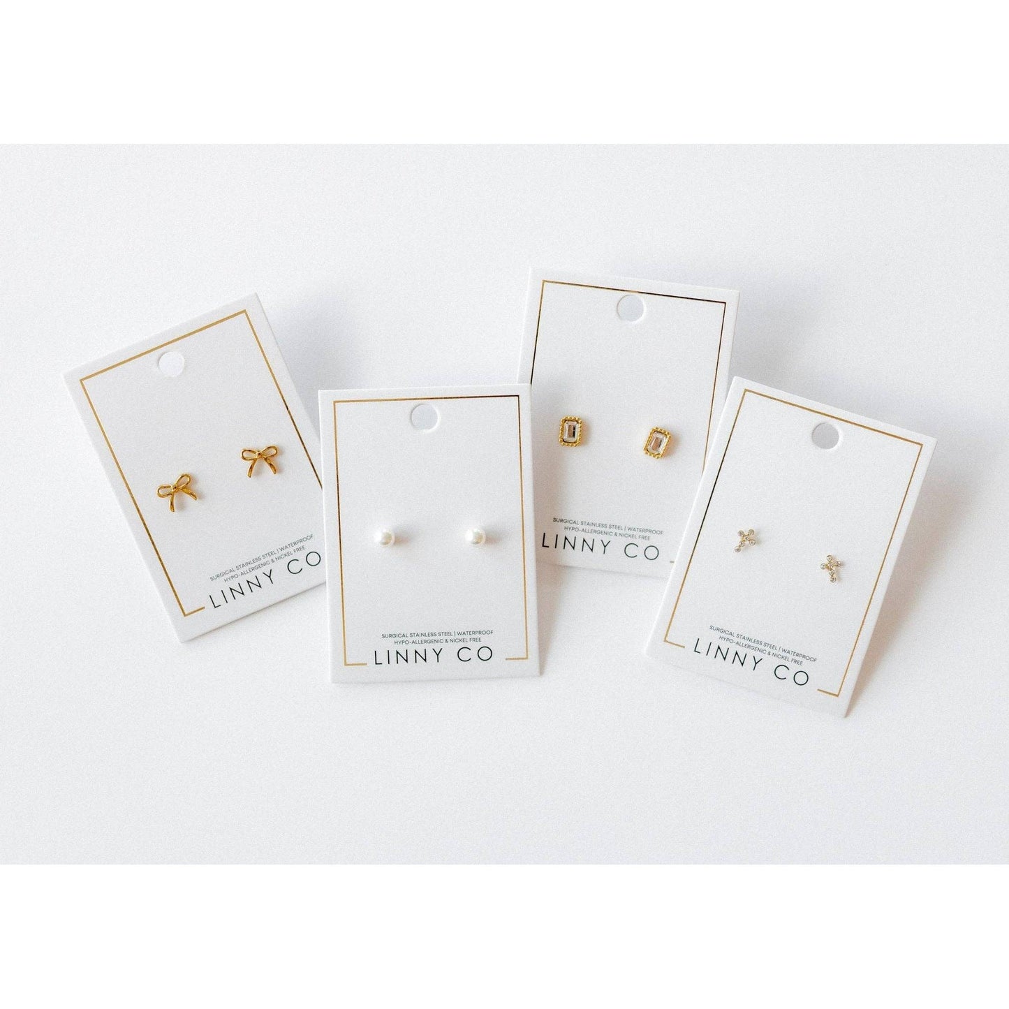 Screwback Stud Earrings - Payton Pearl White 5mm