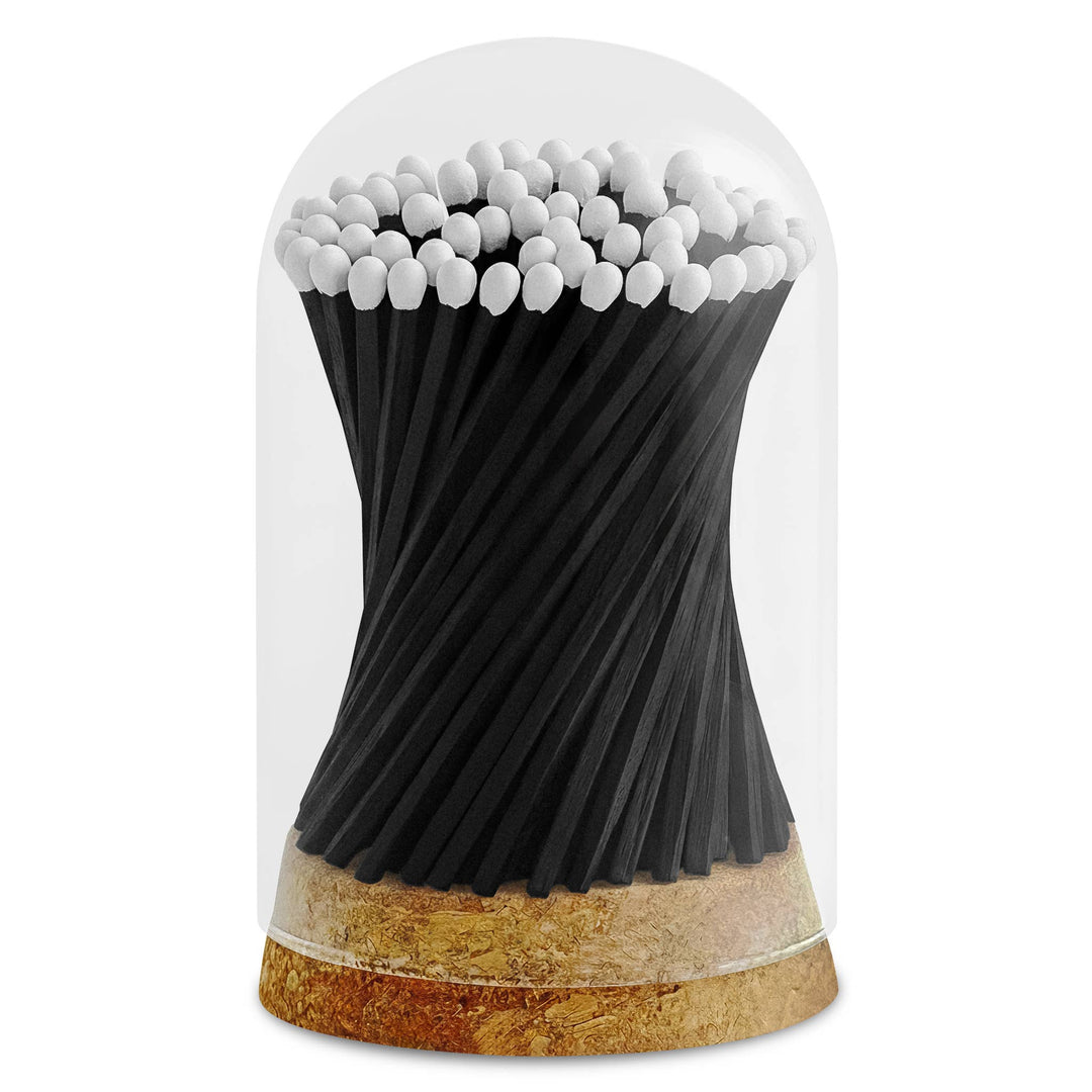 4" Matches in Premium Glass Cloche