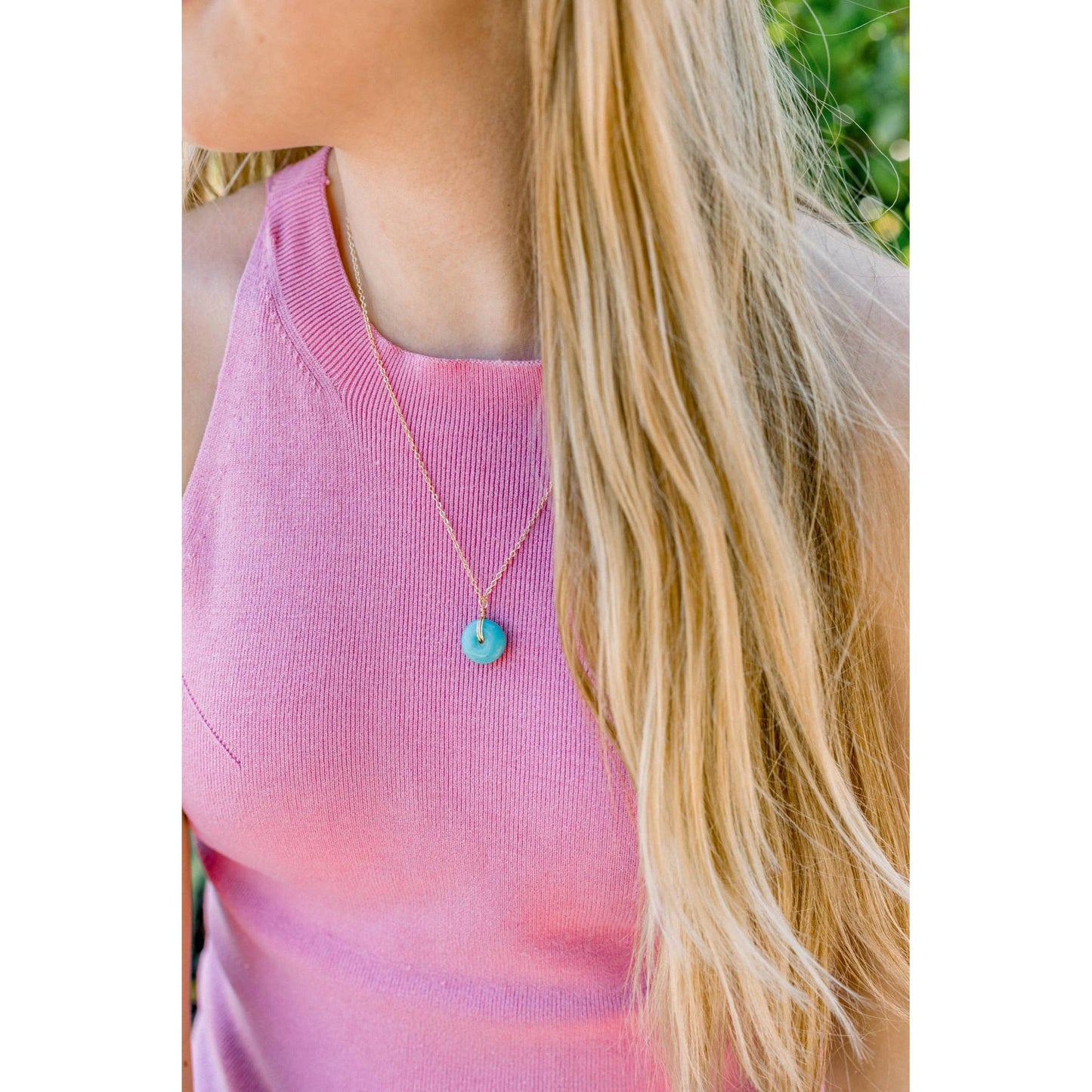 Recycled Glass Pendant Necklace