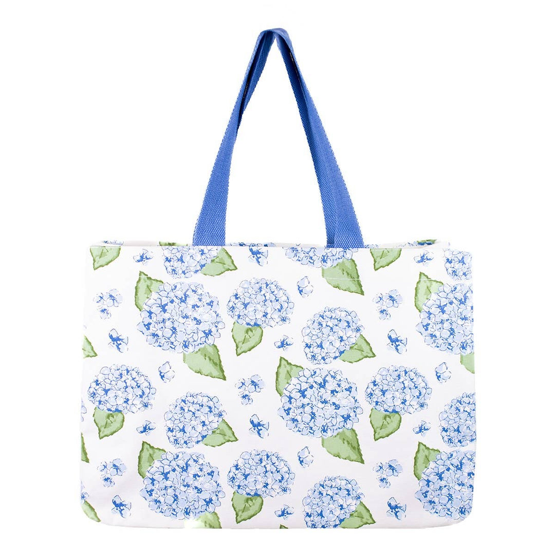 Hydrangea Tote White/Multi 9.5x13.5x7