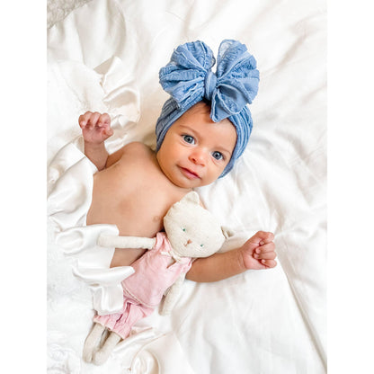 Denim Ruffled Headband