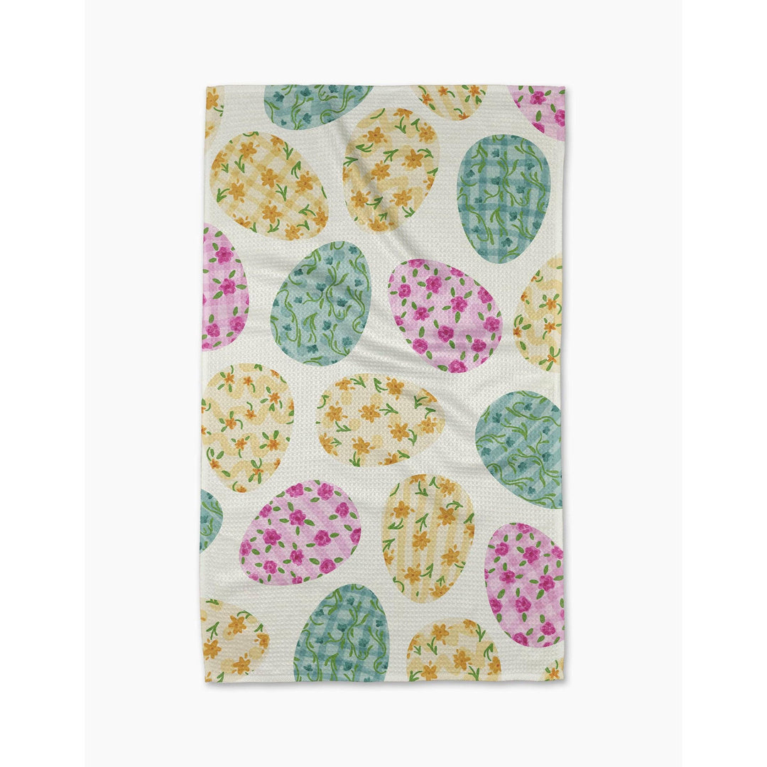 Colorful Easter Eggs Tea Towel