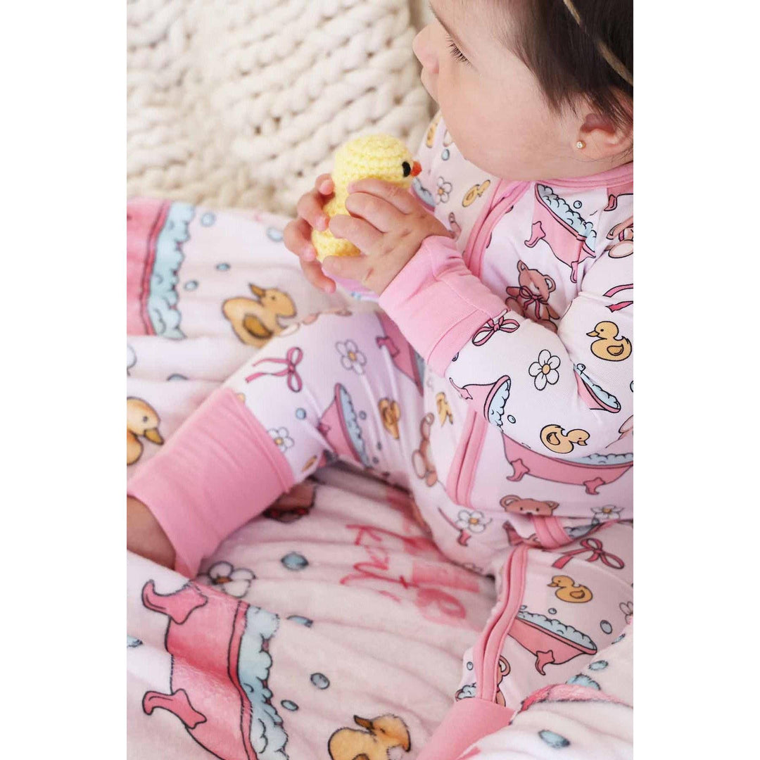 Bathtime Besties Convertible Zip Romper | Pink