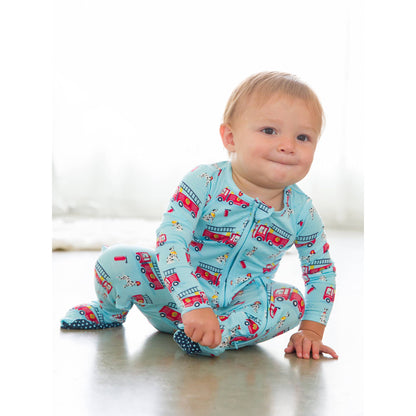 Baby Boys Paws To The Rescue Bamboo Viscose Footed One Piece Pajama