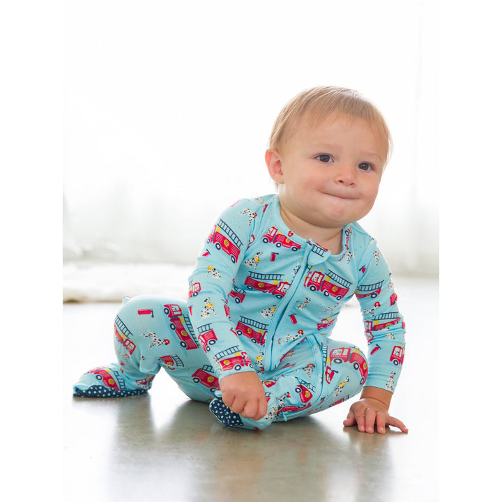 Baby Boys Paws To The Rescue Bamboo Viscose Footed One Piece Pajama