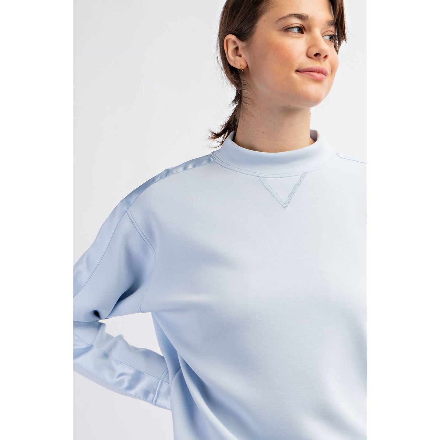 Modal Poly Span Top with Satin Side